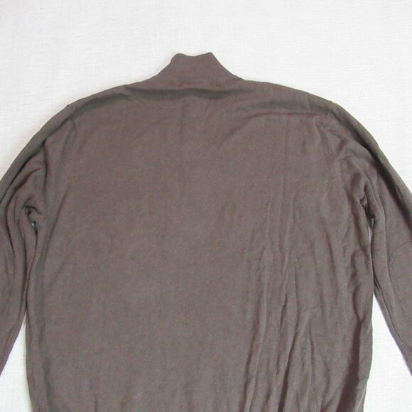 Luciano Natazzi Sweater Mens Size 3XL Brown 1/4 Button Mock Neck Pullover Preppy - Picture 4 of 11